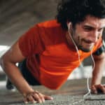 man doing push ups or press ups for muscular endurance reasons